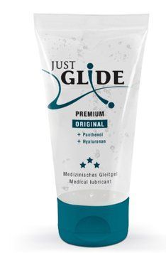 Лубрикант з гіалуроновою кислотою та пантенолом Just Glide Premium 50 мл (веганська) 53541 фото