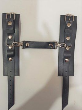 Преміум наручники із натуральної шкіри Soft Skin BDSM Desire чорний 55103 фото
