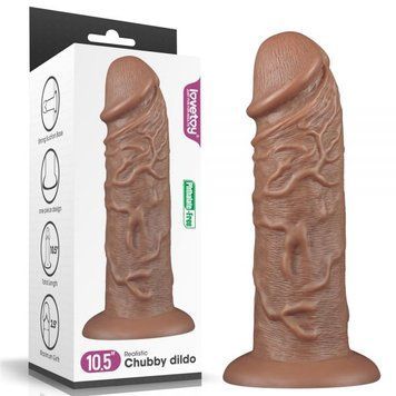 Фалос гігант на присосці 10.5'' King-sized Dildo, Brown 55700 фото