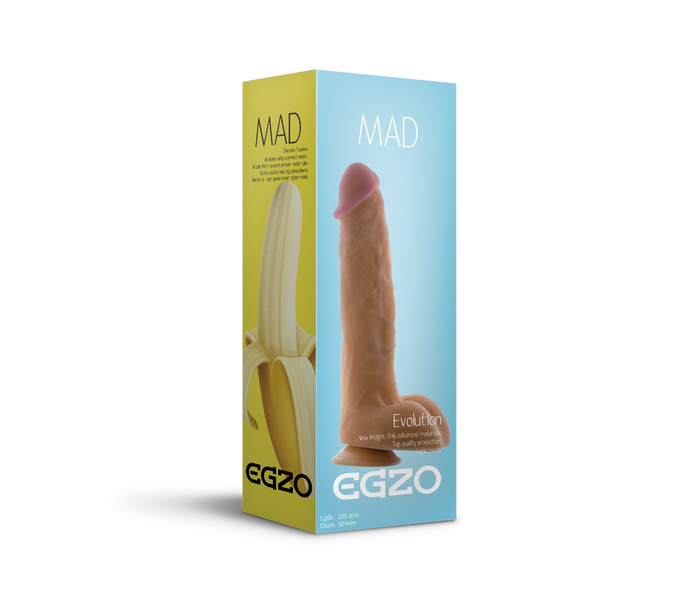Фалоімітатор EGZO Ciberskin DS003 (23,5 см х 5 см) 46029 фото