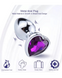 Металева анальна втулка "Heart" violet, розмір S 56775 фото 2