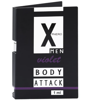 Духи з феромонами для чоловіків X phero Men Violet Body Attack, 1 ml 57032 фото