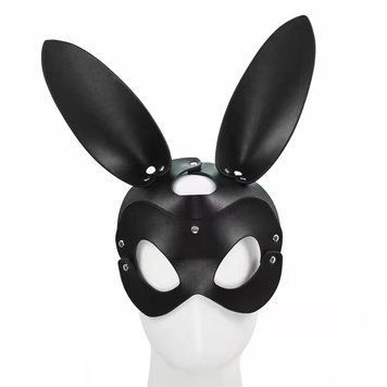 Маска зайчик БДСМ "Black rabbit", колір чорний 56823 фото