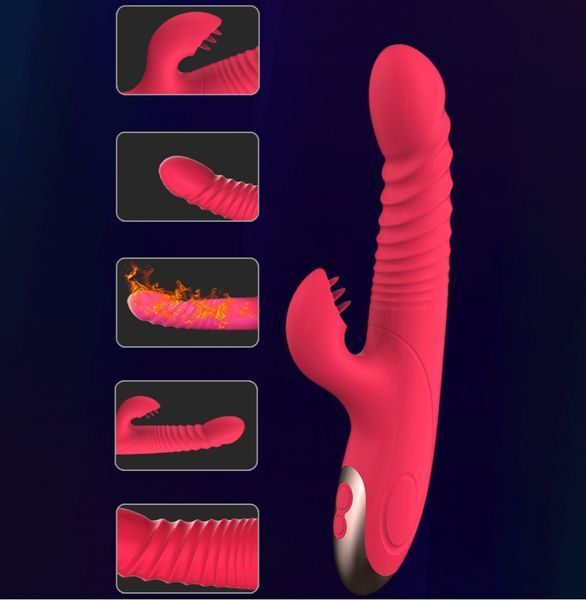 Вібратор кролик "Fish tongue", ротація, вібрація, функція підігріву 56955 фото
