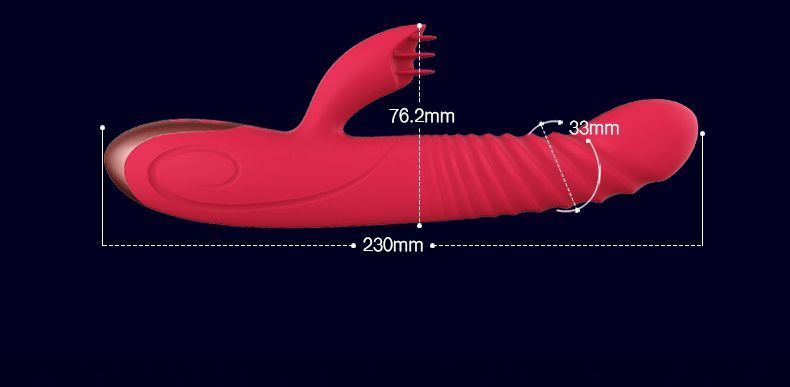 Вібратор кролик "Fish tongue", ротація, вібрація, функція підігріву 56955 фото