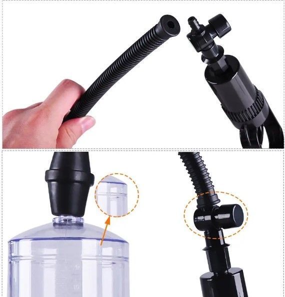 Вакуумна чоловіча помпа з ручним насосом Penis Pump - MAN POWERUP 55402 фото