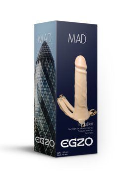 Фаллопротез поясний EGZO (пустотілий страпон) (19,5 см х 4,5 см) 48159 фото