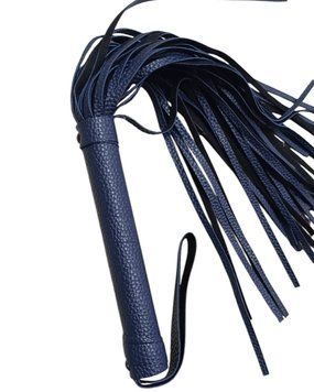 Класичний шкіряний батіг з петлею на рукояті Premium Dark blue 56726 фото