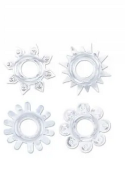 Набір ерекційних кілець Cock Rings Set, Clear 55958 фото