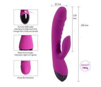 ВІБРОМАСАЖЕР "Uitra-premium dual-action massager", 10 режимів вібрації та 4 варіанти швидкості 48166 фото