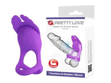 Ерекційне кільце Pretty Love - Vibration Penis Ring SILAS Purple 56660 фото