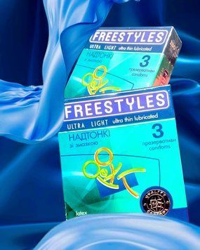 Презервативи FREESTYLES №3 Ultra Light, Супертонкі 48392 фото