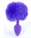 Анальна пробка (розмір S) з хвостом Boss Series - Silicon PLUG Bunny Tail Purple 55008 фото 5