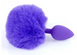 Анальна пробка (розмір S) з хвостом Boss Series - Silicon PLUG Bunny Tail Purple 55008 фото 6