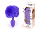 Анальна пробка (розмір S) з хвостом Boss Series - Silicon PLUG Bunny Tail Purple 55008 фото 1