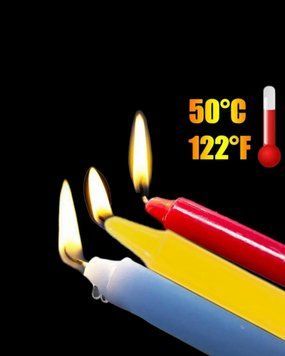 БДСМ свічки низькотемпературних набір з 3 шт. з тонким стрижнем L 170 мм, D 15 мм t пл. 50 градусів 56731 фото