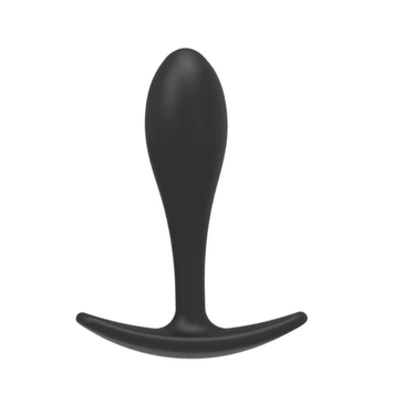 Силіконова анальна втулка Black silicone, розмір L 56758 фото