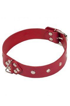 Нашийник Leather Restraints Collar, Red 53335 фото
