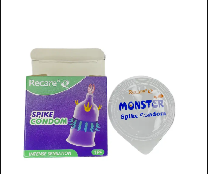 Презерватив Recare Spike Condon з шипами та додатковими вусиками (упаковка 1шт) 56172 фото