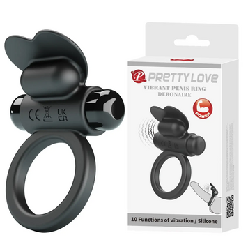 Ерекційне кільце з вібрацією Pretty Love Vibrant penis ring - DEBONAIRE 56480 фото