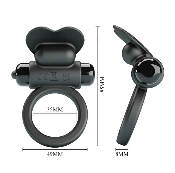 Ерекційне кільце з вібрацією Pretty Love Vibrant penis ring - DEBONAIRE 56480 фото