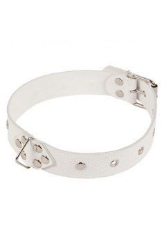 Нашийник Leather Restraints Collar, White 53336 фото