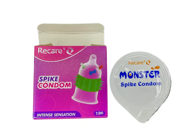 Презерватив Recare Spike Condon із шипами та кульками (упаковка 1шт) 56173 фото