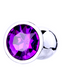 Металевий анальний затор Silver, violet розмір М 56766 фото 5