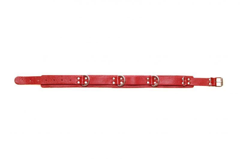 Нашийник Slave leather collar, Red 53342 фото