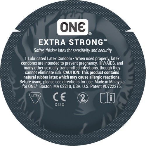 Презервативи ONE Extra Strong (міцні) (по 1 шт) (упаковка може відрізнятися кольором та малюнком) 48291 фото